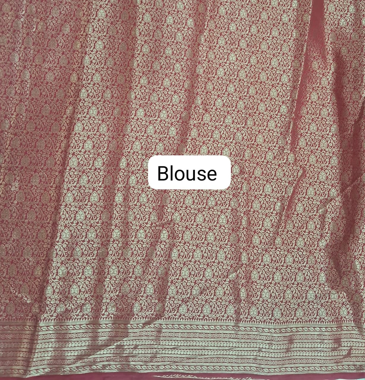Purple Mysore Crepe Silk Saree blouse