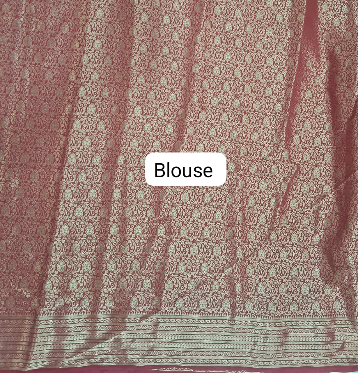 Purple Mysore Crepe Silk Saree blouse