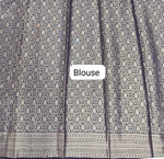 Rani Pink Mysore Crepe Silk Saree blouse