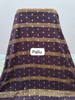 Dark Red Mysore Crepe Silk Saree pallu
