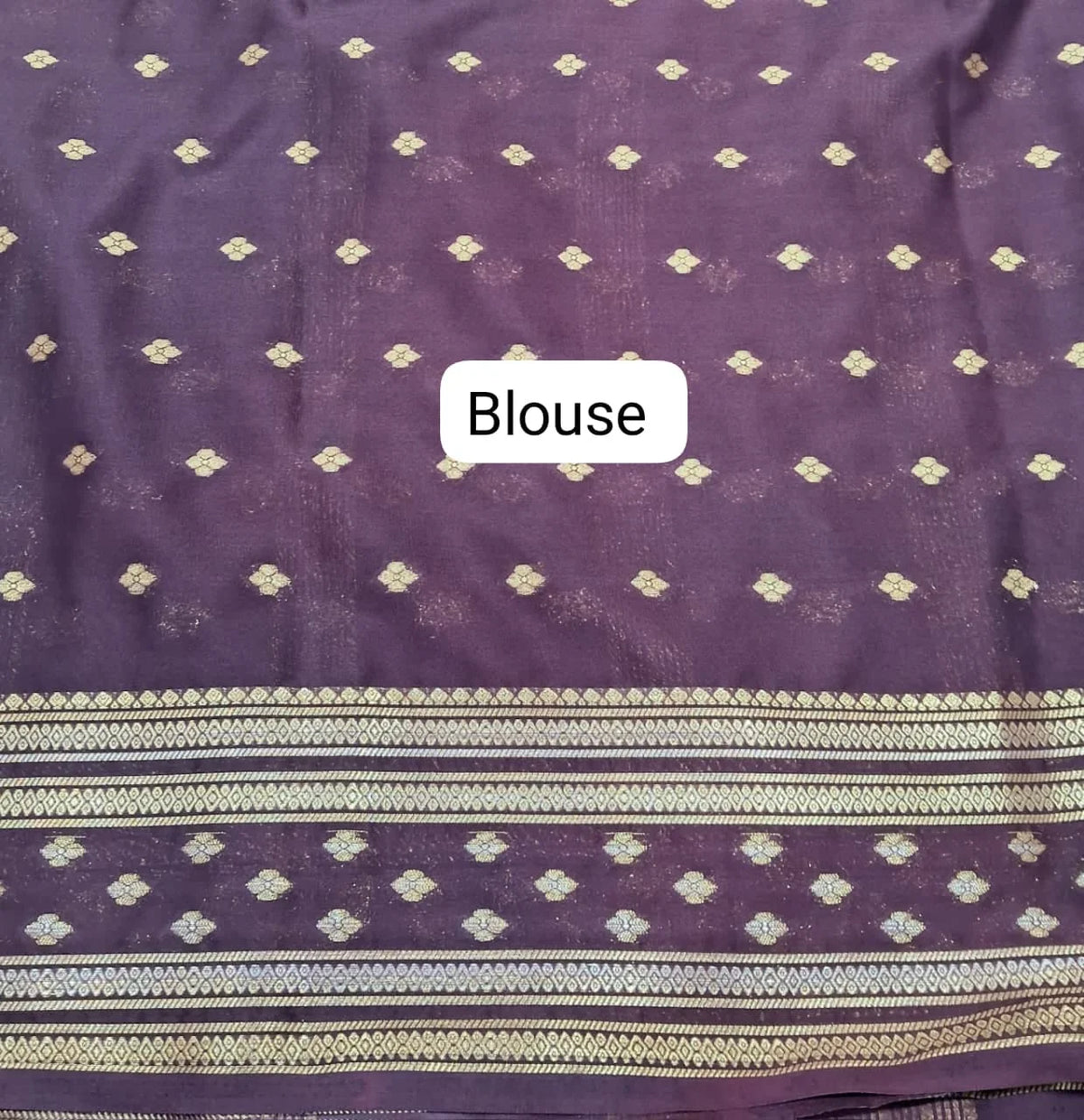 Dark Red Mysore Crepe Silk Saree blouse