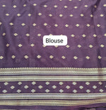 Dark Red Mysore Crepe Silk Saree blouse
