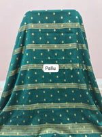 Black Mysore Crepe Silk Saree Pallu