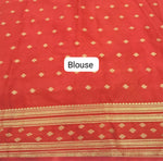 Marine Blue Mysore Crepe Silk Saree Blouse