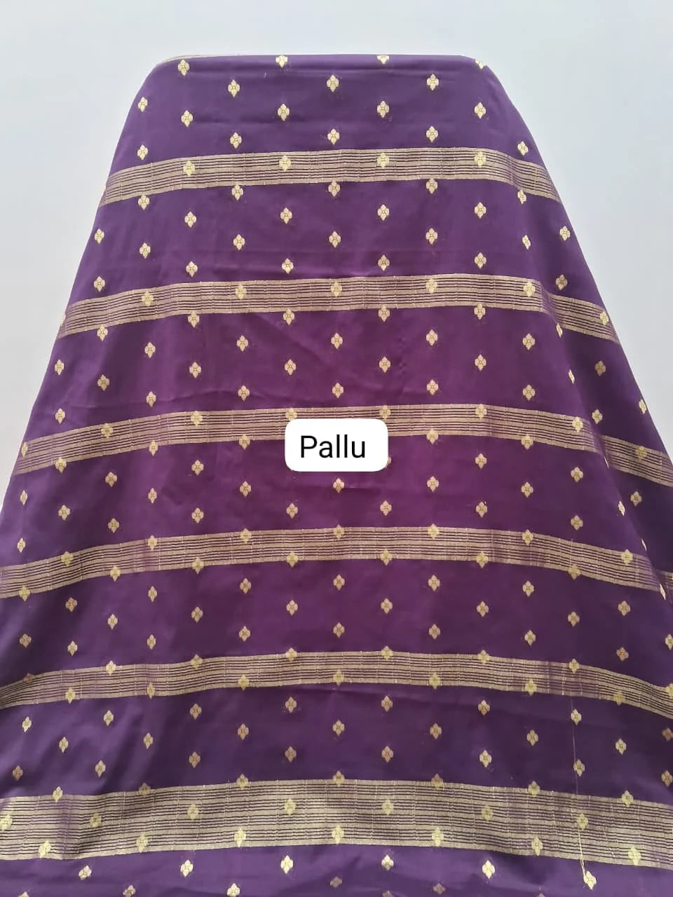 Pure Black Mysore Crepe Silk Saree Pallu