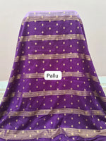 Lavender Mysore Crepe Silk Saree pallu