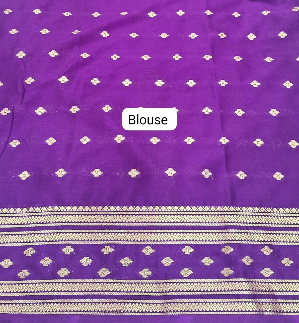 Lavender Mysore Crepe Silk Saree blouse