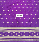 Lavender Mysore Crepe Silk Saree blouse