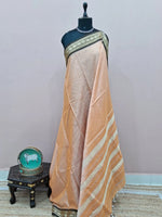 Light Orange Plain Narayanpet Cotton Saree