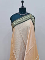Light Orange Plain Narayanpet Cotton Saree 1