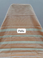 Light Orange Plain Narayanpet Cotton Saree pallu
