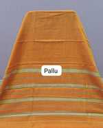 Mango Yellow Plain Narayanpet Cotton Saree pallu