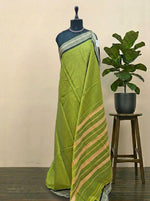 Mehandi Green Plain Narayanpet Cotton Saree 