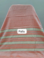 Pastel Orange Plain Narayanpet Cotton Saree pallu