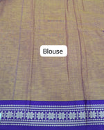 Dual Shaded Plain Narayanpet Cotton Saree  Blouse