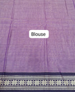 Pastel Purple Plain Narayanpet Cotton Saree Blouse
