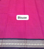 Rani Pink Plain Narayanpet Cotton Saree Blouse
