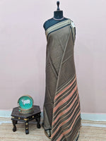 Steel Grey Plain Narayanpet Cotton Saree 