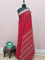 Red Plain Narayanpet Cotton Saree