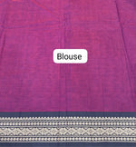 Wine Shaded Plain Narayanpet Cotton Saree Blouse