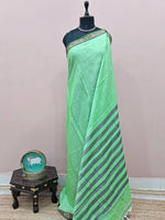 Mint Green Plain Narayanpet Cotton Saree 