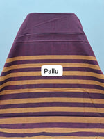 Dark Maroon Plain Narayanpet Cotton Saree Pallu