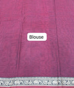 Dark Maroon Plain Narayanpet Cotton Saree Blouse