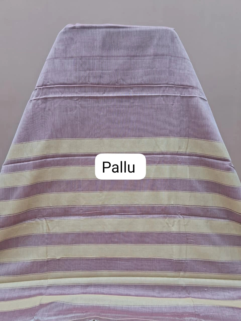 Pastel Onion Pink Plain Narayanpet Cotton Saree pallu