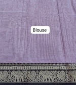 Pastel Onion Pink Plain Narayanpet Cotton Saree blouse