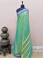 Pista Green Plain Narayanpet Cotton Saree 