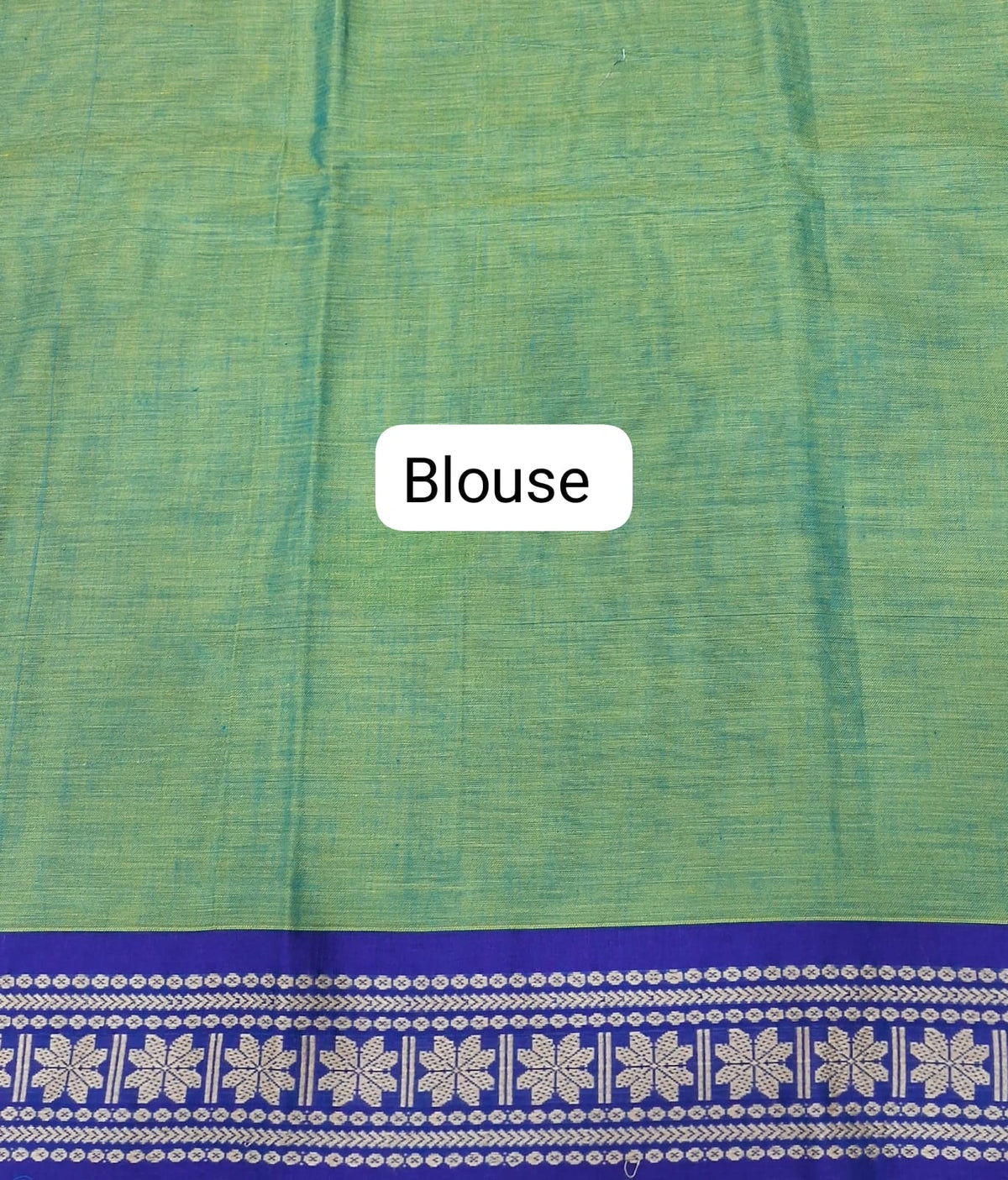Pista Green Plain Narayanpet Cotton Saree Blouse
