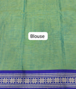 Pista Green Plain Narayanpet Cotton Saree Blouse