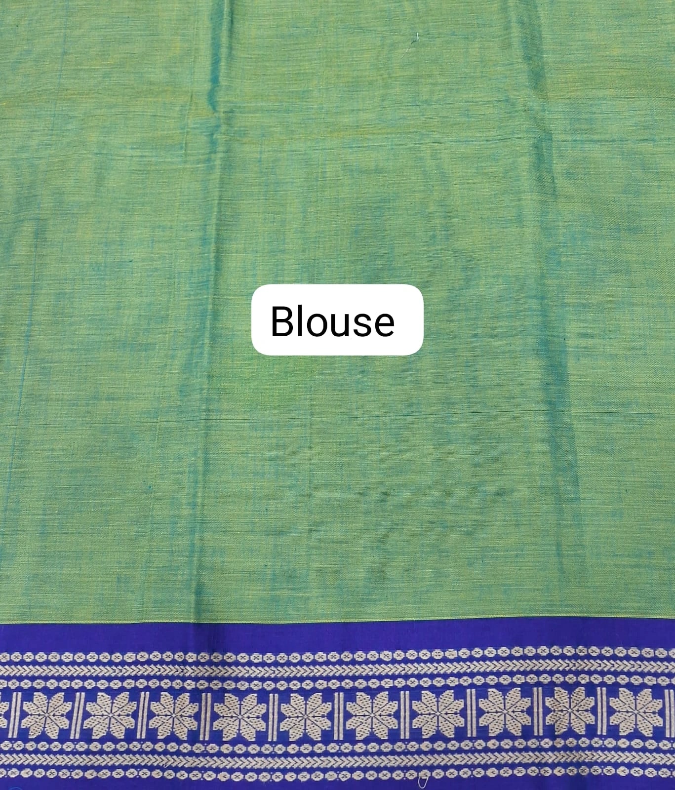 Pista Green Plain Narayanpet Cotton Saree Blouse