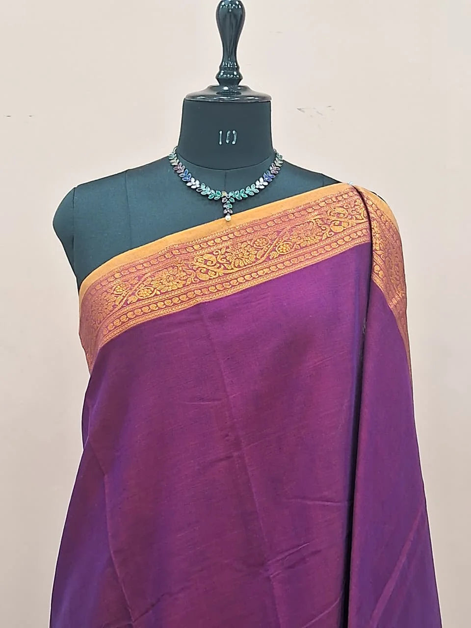 Dark Wine Narayanpet Cotton Saree  1