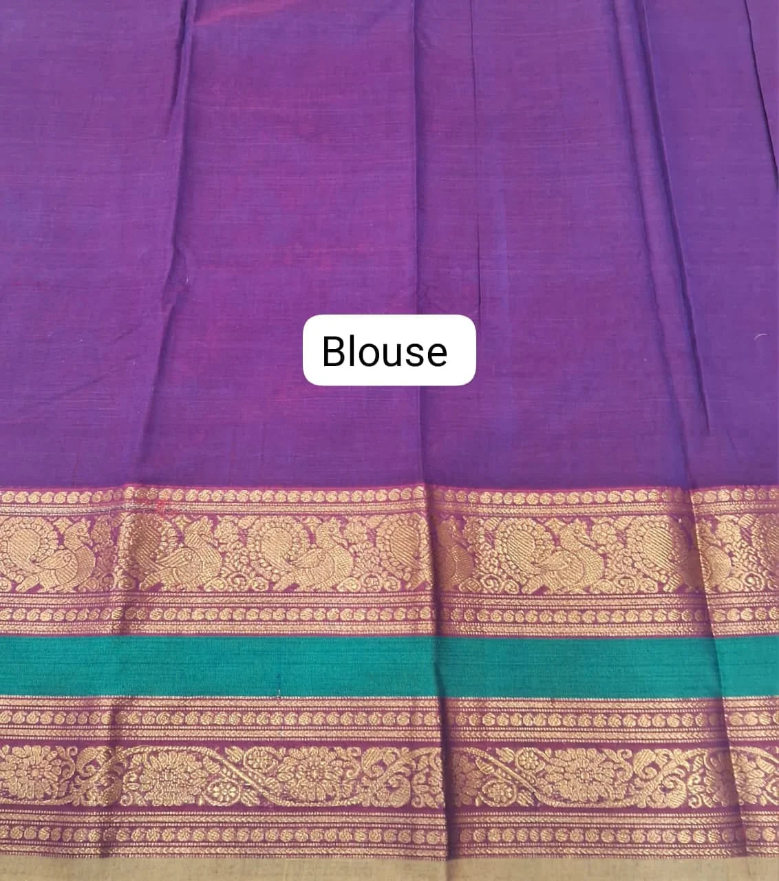 Dark Wine Narayanpet Cotton Saree Blouse
