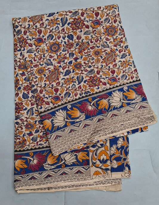 Cream Cotton Saree