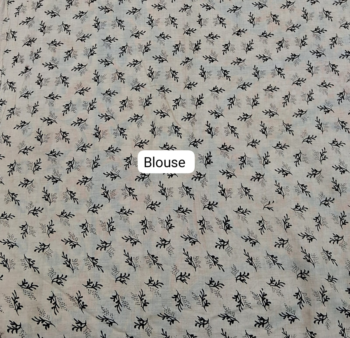 Blue Cotton Saree  Blouse