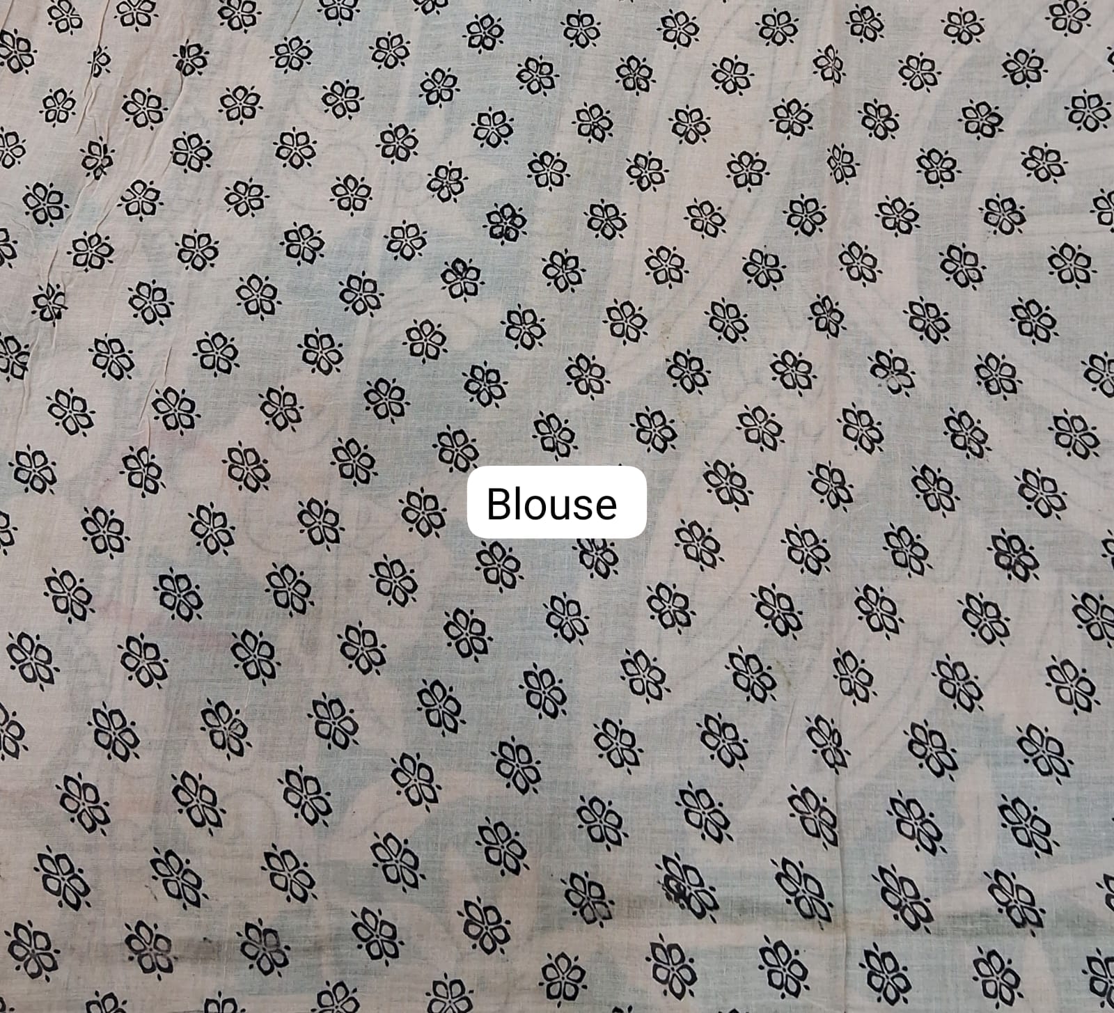 Black Kalamkari Cotton Saree blouse