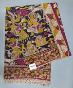 Black Kalamkari Cotton Saree
