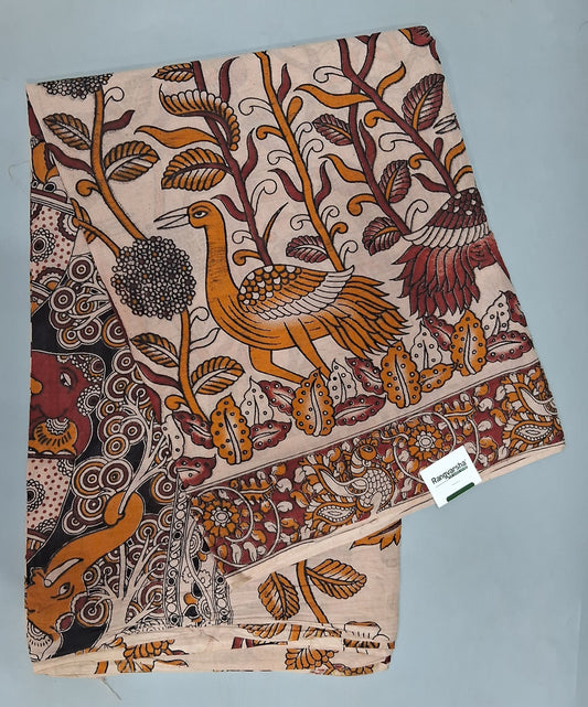 Beige Cotton Saree