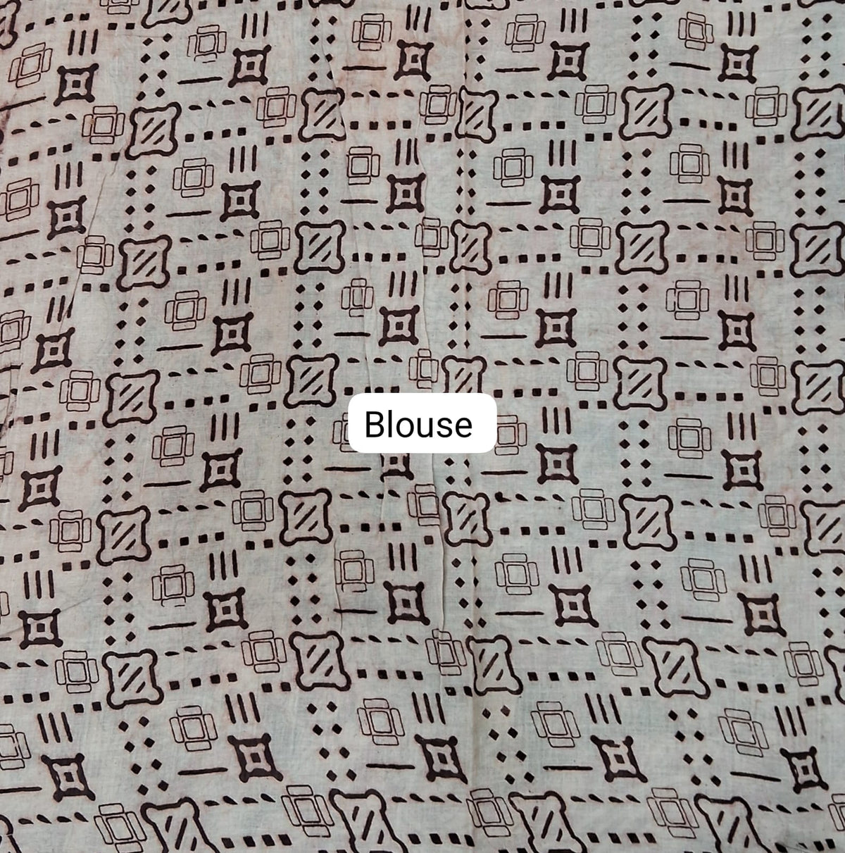 Beige Cotton Saree blouse