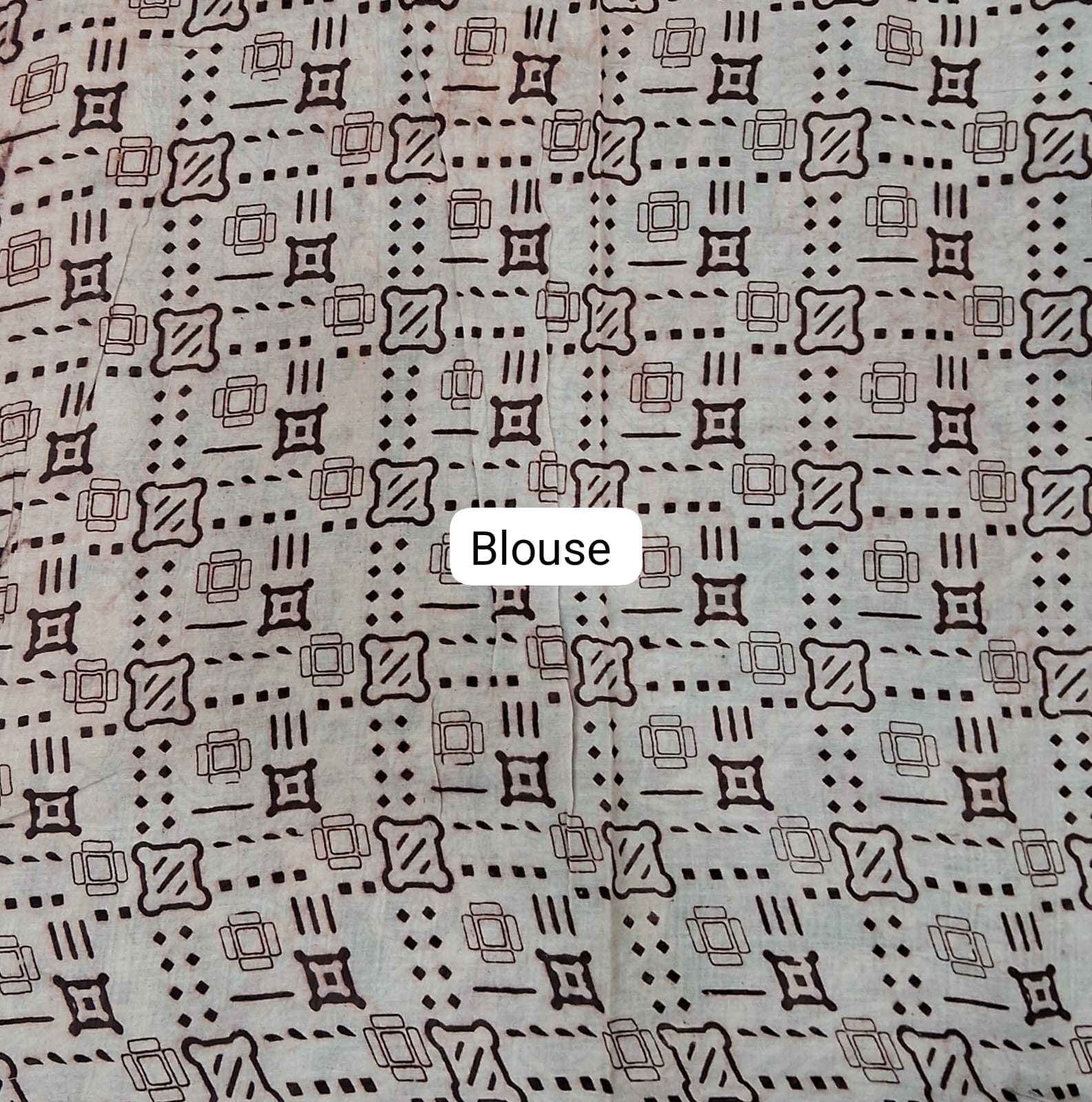 Beige Cotton Saree blouse