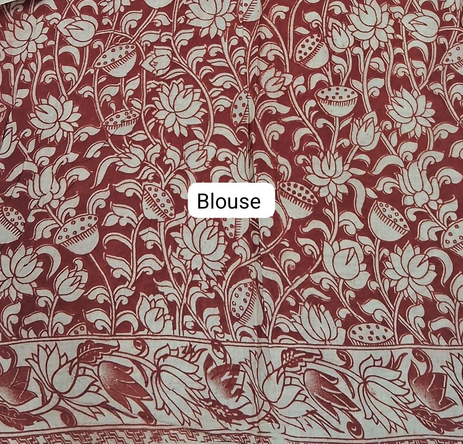 Beige Cotton Saree blouse