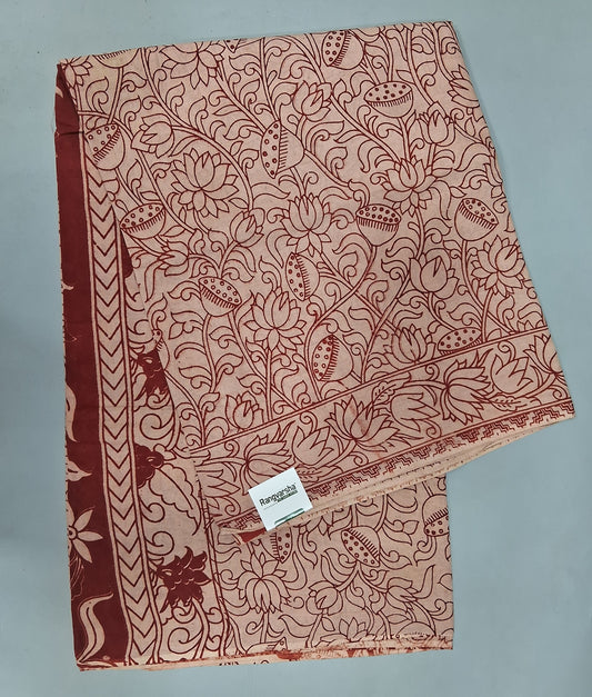 Beige Cotton Saree