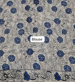 Red Kalamkari Cotton Saree blouse