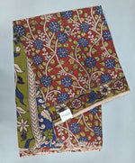 Red Kalamkari Cotton Saree