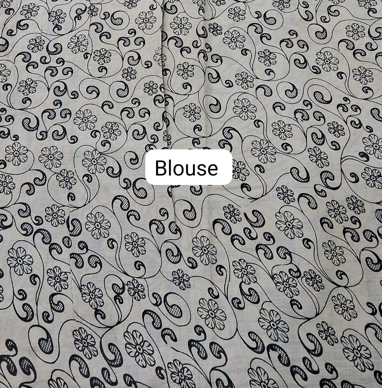 Purple Kalamkari Cotton Saree Blouse