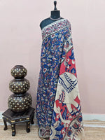 Royal Blue Kalamkari Cotton Saree 