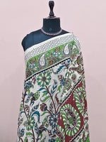 Beige Kalamkari Cotton Saree 1