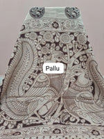 Cream Kalamkari Cotton Saree Pallu
